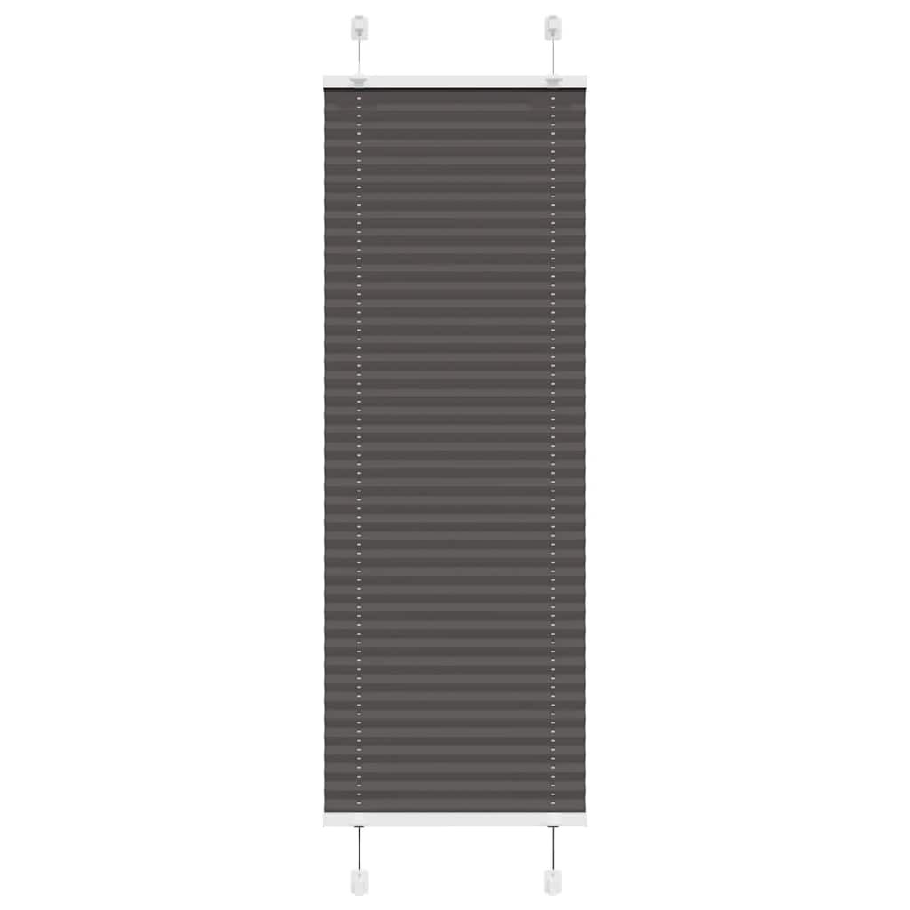 vidaXL Πλισέ περσίδα Μαύρο 45x100 cm Πλάτος υφάσματος 44,4 cm