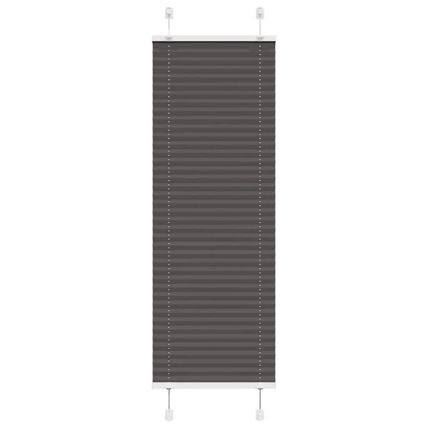 vidaXL Πλισέ περσίδα Μαύρο 45x100 cm Πλάτος υφάσματος 44,4 cm