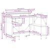 vidaXL Γραφείο Μαύρη δρυς 120 x 79 x 86.5 εκ. Επεξεργασμένο ξύλο