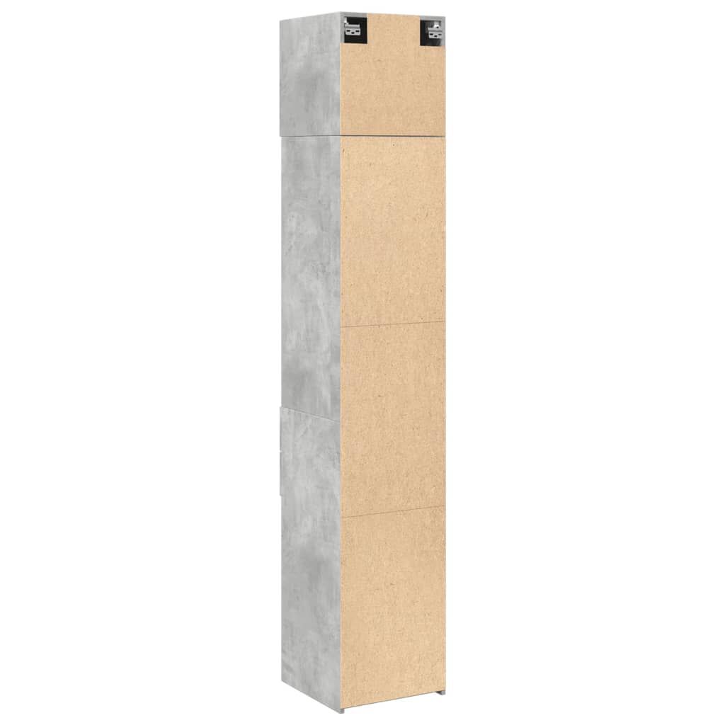 vidaXL Ντουλάπι Αποθήκευσης Στενό Γκρι 40x42,5x225 εκ. Επεξεργ. Ξύλο