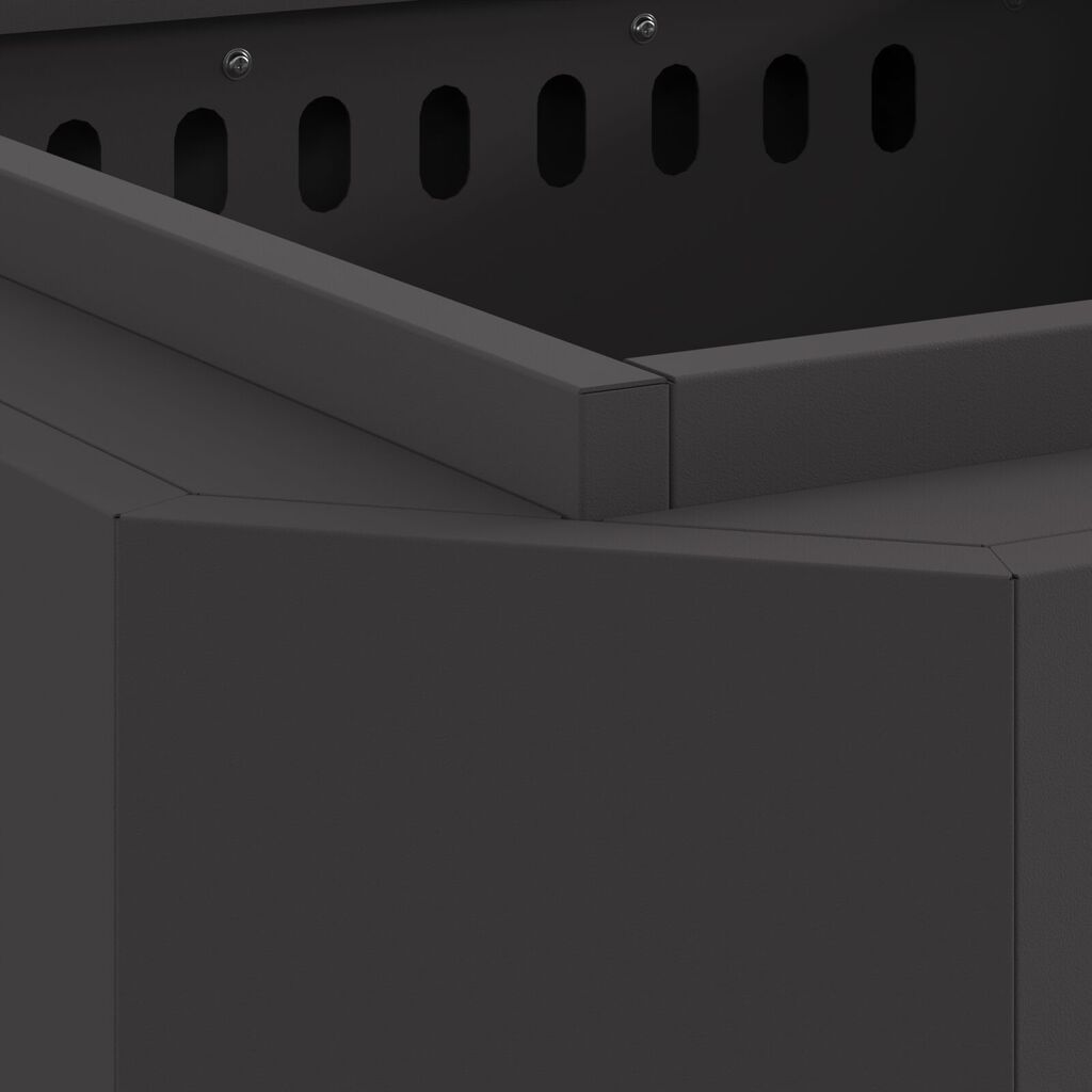 vidaXL Καπνιστός Εστία Μαύρη 58x58x51 εκ Ατσάλι