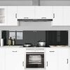 vidaXL Πίσω Πάνελ Κουζίνας 2 pcs Μαύρο 110 x 50 cm σκληρυμένο γυαλί