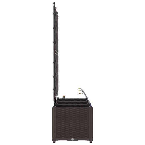 vidaXL Ζαρντινιέρες κήπου Καφέ 120 x 40 x 142 cm Ατσάλι