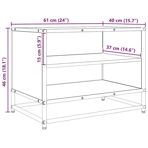 vidaXL Ντουλάπι TV artisan δρυς 61 x 40 x 46 εκ Επεξεργασμένο ξύλο