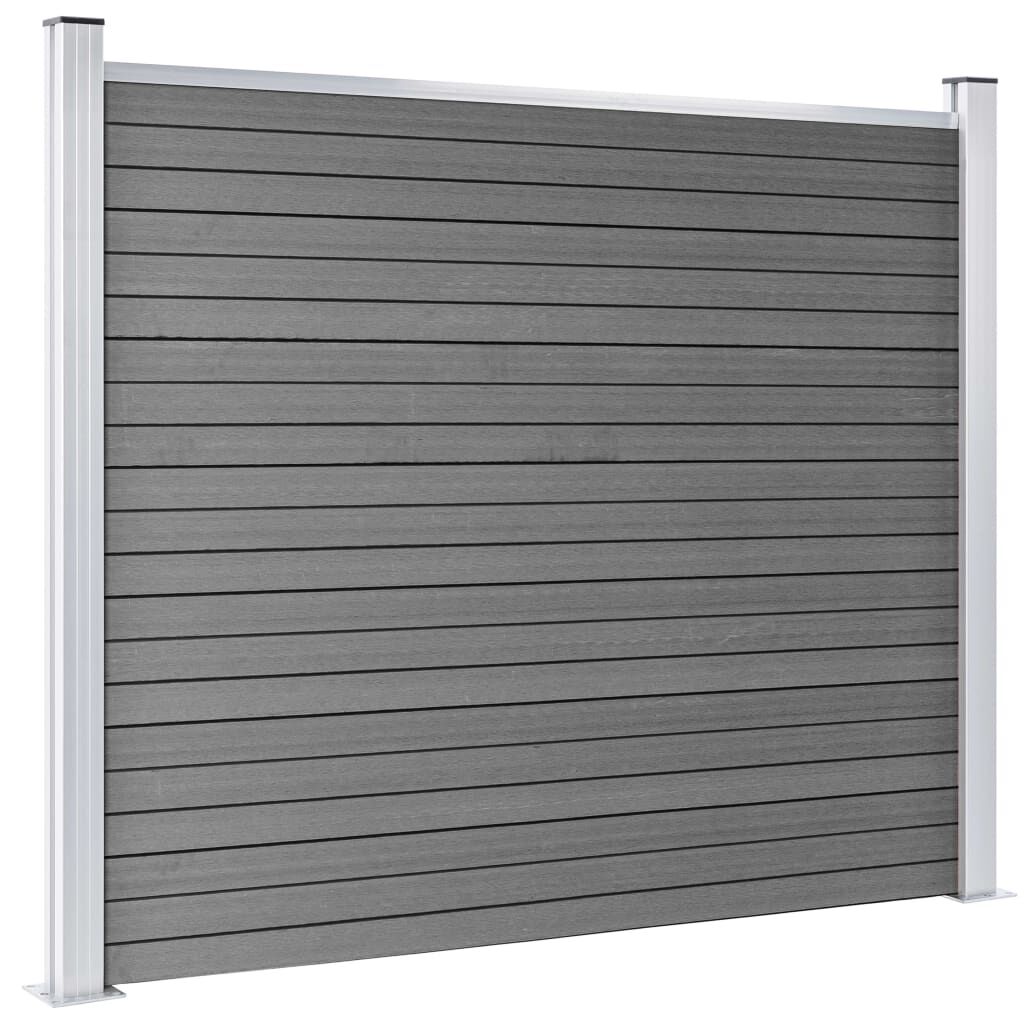 vidaXL Σετ Πάνελ Περίφραξης Γκρι 872 x 146 εκ. από WPC