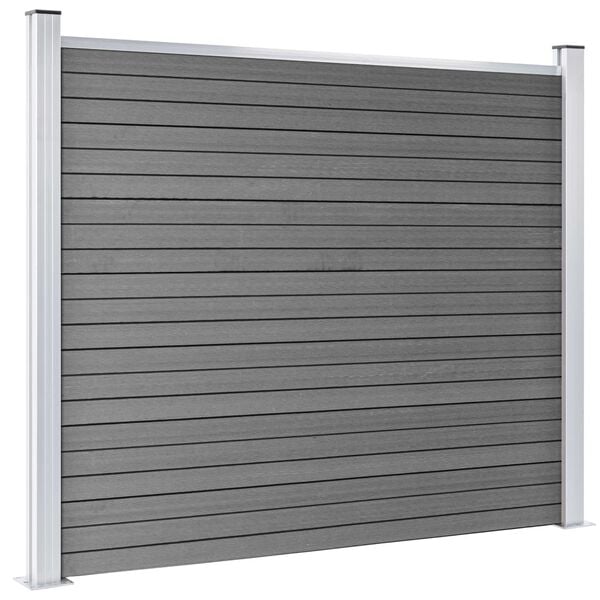 vidaXL Σετ Πάνελ Περίφραξης Γκρι 872 x 146 εκ. από WPC