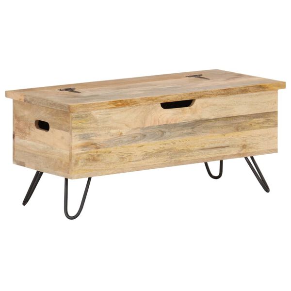 vidaXL Μπαούλο 90 x 40 x 45 εκ. από Μασίφ Ξύλο Μάνγκο