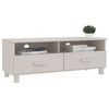 vidaXL Έπιπλο Τηλεόρασης HAMAR Λευκό 106x40x80 εκ. Μασίφ Ξύλο Πεύκου