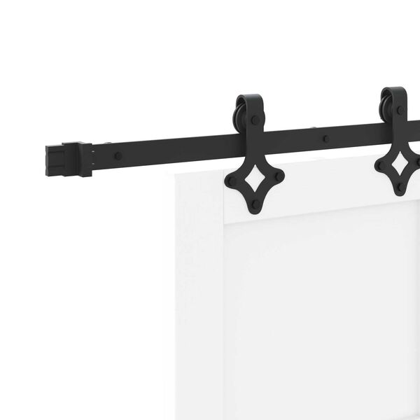 vidaXL Σετ Συρόμενης Πόρτας ORKDAL Λευκό και μαύρο 86 x 211 cm