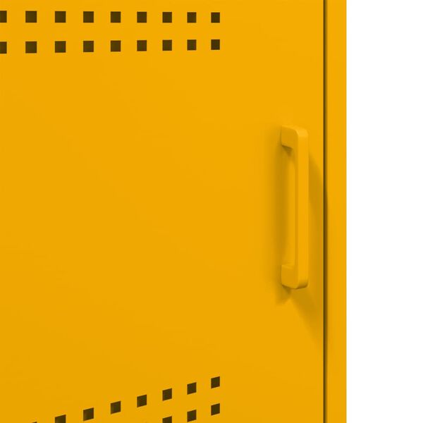 vidaXL Κομοδίνα 2 τεμ. Μουσταρδί 36 x 39 x 68 εκ. από Χάλυβα