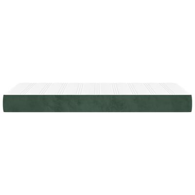 vidaXL Στρώμα με Pocket Springs Σκούρο Πράσινο 80x200x20 εκ. Βελούδινο