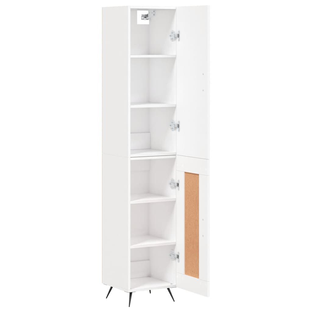 vidaXL Ντουλάπι Λευκό 34,5 x 34 x 180 εκ. από Επεξεργασμένο Ξύλο