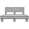 vidaXL Πλαίσιο Κρεβατιού Γκρι Sonoma 120 x 190εκ. Επεξ. Ξύλο & Μέταλλο