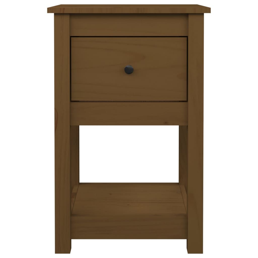 vidaXL Κομοδίνο Καφέ Μελί 40x35x61,5 εκ. από Μασίφ Ξύλο Πεύκου