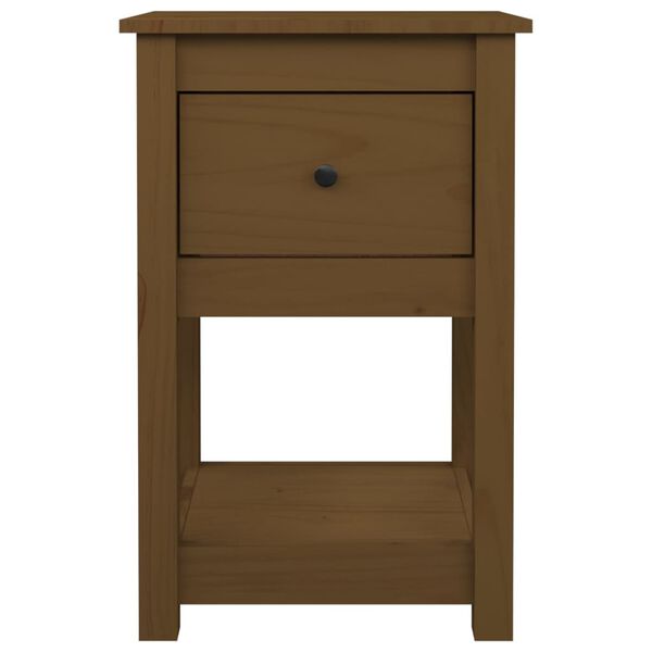 vidaXL Κομοδίνο Καφέ Μελί 40x35x61,5 εκ. από Μασίφ Ξύλο Πεύκου