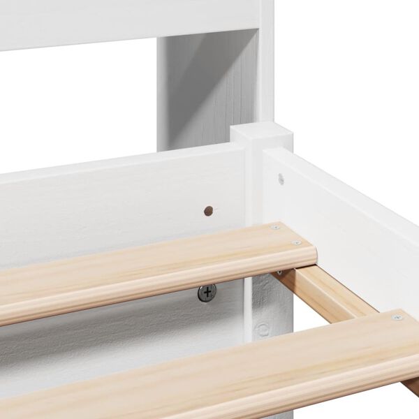vidaXL Κρεβάτι Βιβλιοθήκη Χωρίς Στρώμα 140x200 εκ Μασίφ Ξύλο Πεύκο