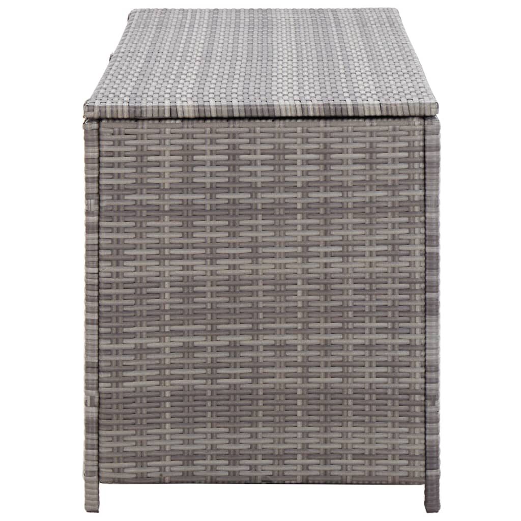 vidaXL Κουτί Αποθήκευσης Κήπου Γκρι 150x50x60 εκ. από Συνθετικό Ρατάν