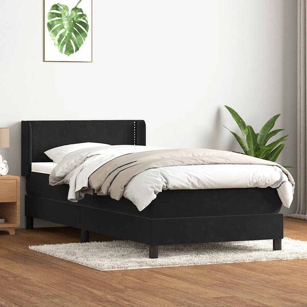 vidaXL &Kappa;&rho;&epsilon;&beta;ά&tau;&iota; Boxspring &mu;&epsilon; &Sigma;&tau;&rho;ώ&mu;&alpha; &Mu;&alpha;ύ&rho;&omicron; 90x210 &epsilon;&kappa;. &Beta;&epsilon;&lambda;&omicron;ύ&delta;&iota;&nu;&omicron;