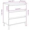 vidaXL Ντουλάπι Γκρι Σκυροδέματος 60x35x70 εκ. Επεξεργασμένο Ξύλο
