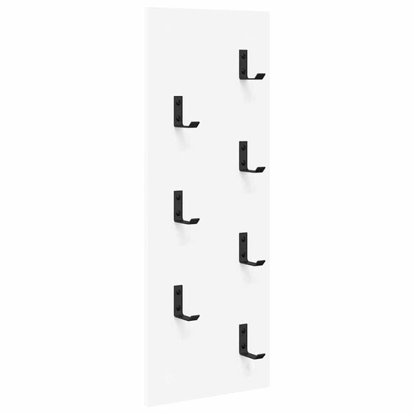 vidaXL Τοίχου Κρεμάστρα Λευκό 30 x 1.5 x 80 εκ. Επεξεργασμένο ξύλο