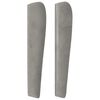 vidaXL Κεφαλάρι με Πτερύγια Ανοιχτό Γκρι 93x23x118/128 εκ. Βελούδινο