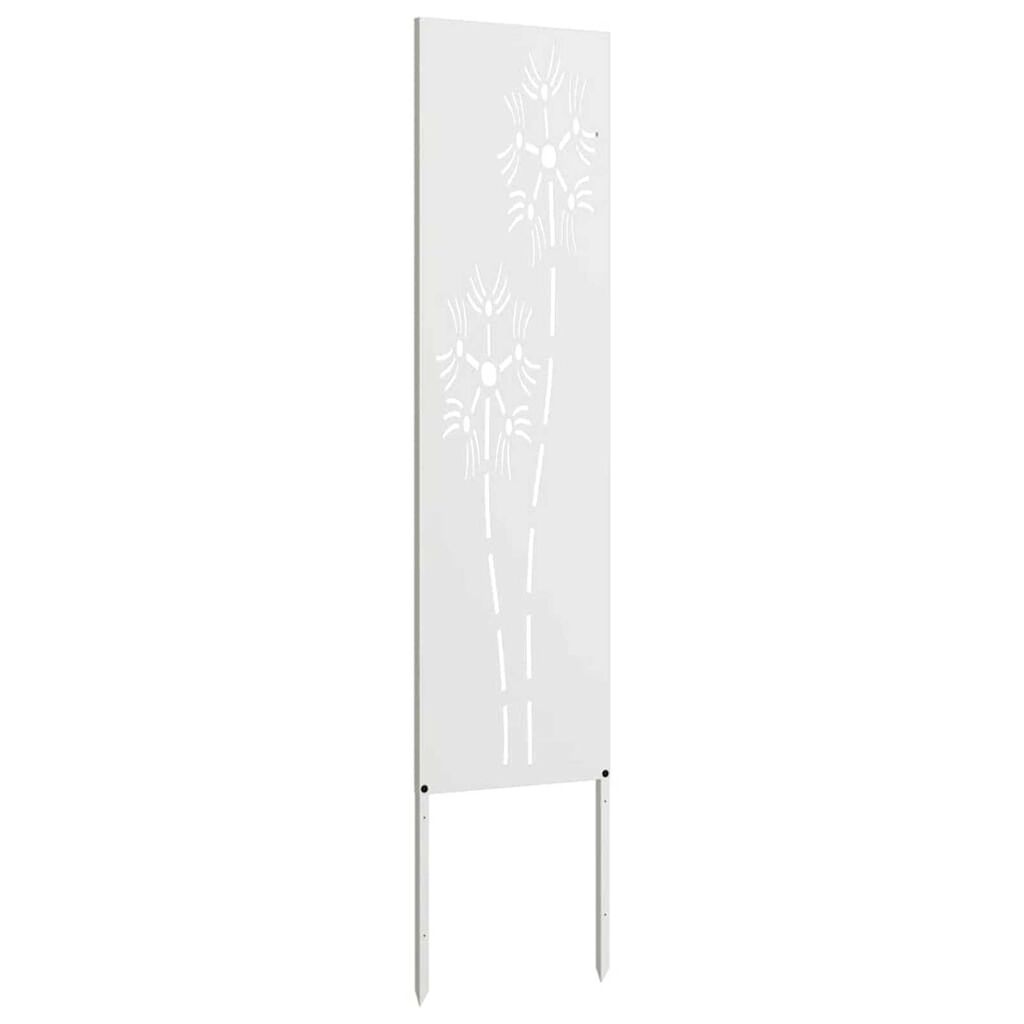 vidaXL Διακοσμητική Πλάκα Κήπου Άλλο Λευκό 32 x 140 εκ