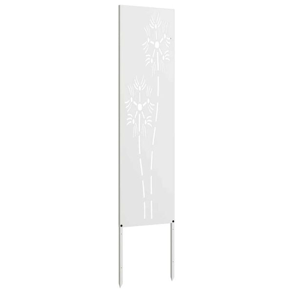 vidaXL Διακοσμητική Πλάκα Κήπου Άλλο Λευκό 32 x 140 εκ