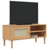 vidaXL Έπιπλο Τηλεόρασης SENJA Καφέ / Ρατάν 106x40x49 εκ. Μασίφ Πεύκο