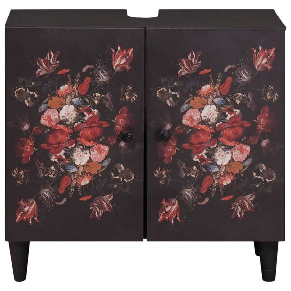 vidaXL Ντουλάπι νιπτήρα Πολύχρωμο 62 x 33 x 58 εκ. Στερεό ξύλο μάνγκο