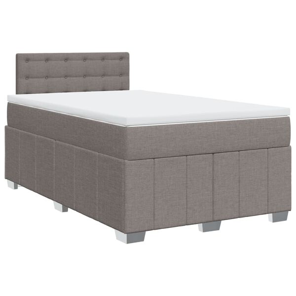 vidaXL &Kappa;&rho;&epsilon;&beta;ά&tau;&iota; Boxspring &mu;&epsilon; &Sigma;&tau;&rho;ώ&mu;&alpha; Taupe 120x190 &epsilon;&kappa;. &Upsilon;&phi;&alpha;&sigma;&mu;ά&tau;&iota;&nu;&omicron;
