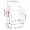 vidaXL Ράφι Ρούχων Παλαιό ξύλο 60 x 30 x 100.5 εκ Επεξεργασμένο ξύλο