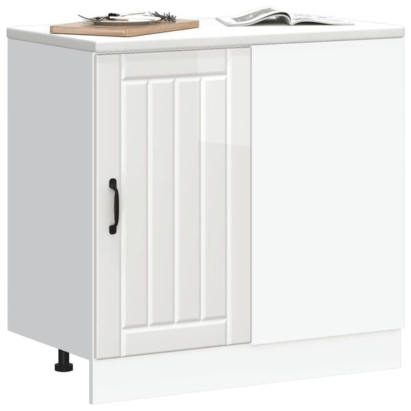 vidaXL Κάτω ντουλάπι κουζίνας "Lucca" High Gloss White