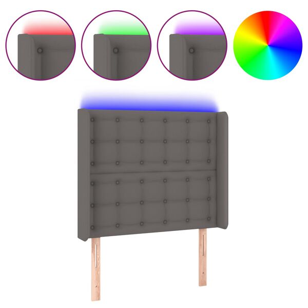 vidaXL &Kappa;&epsilon;&phi;&alpha;&lambda;ά&rho;&iota; &Kappa;&rho;&epsilon;&beta;&alpha;&tau;&iota;&omicron;ύ LED &Gamma;&kappa;&rho;&iota; 103x16x118/128 &epsilon;&kappa;. &Sigma;&upsilon;&nu;&theta;&epsilon;&tau;. &Delta;έ&rho;&mu;&alpha;