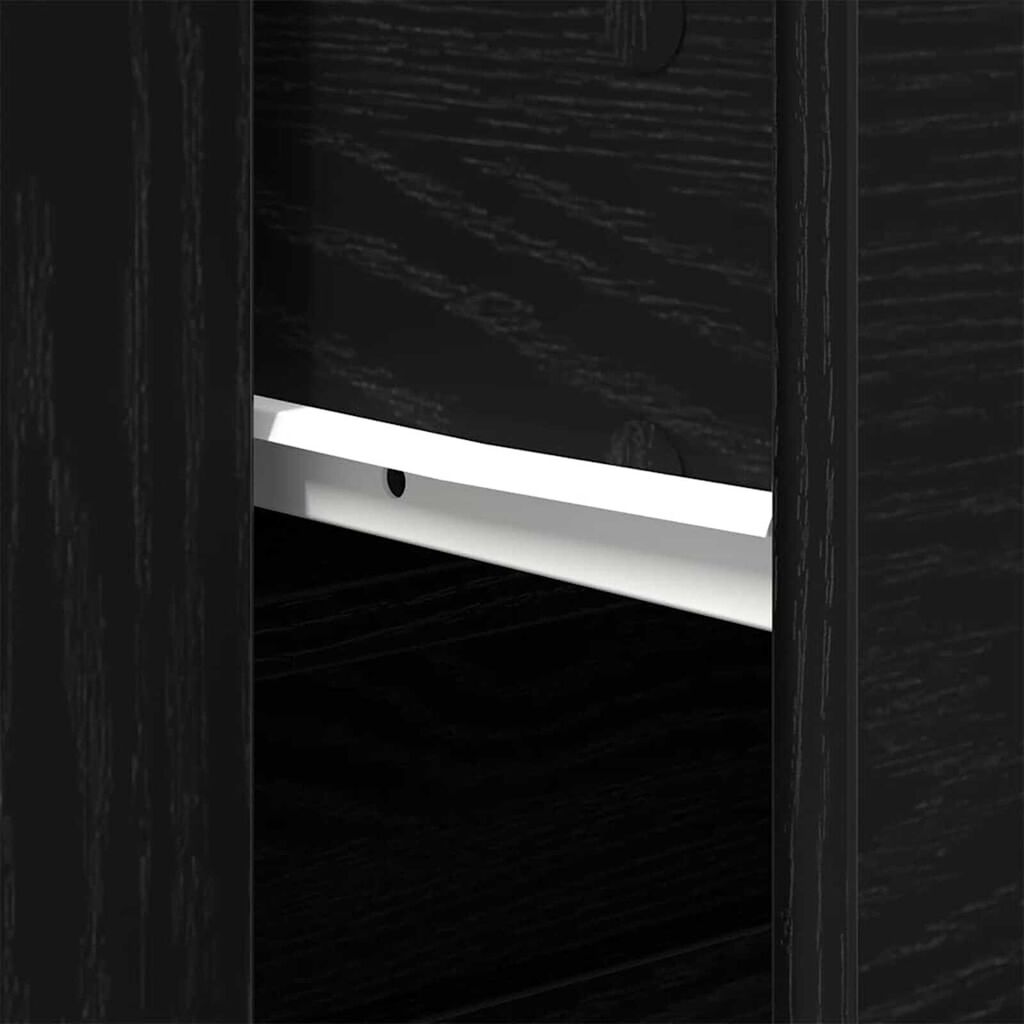 vidaXL Υψηλός Βαθμός Μαύρη δρυς 80 x 33 x 150 εκ Επεξεργασμένο ξύλο