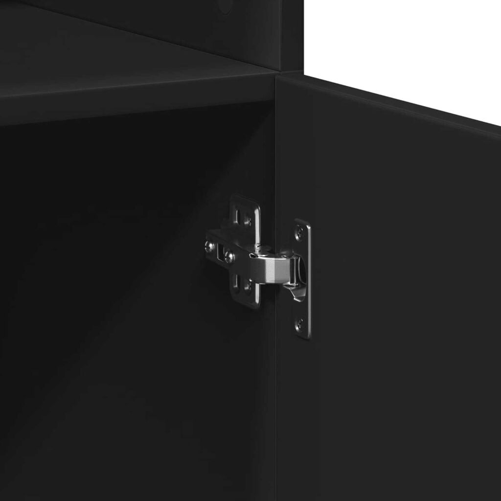vidaXL Ντουλάπι Μαύρο 80x42,5x249 εκ. από Επεξεργασμένο Ξύλο
