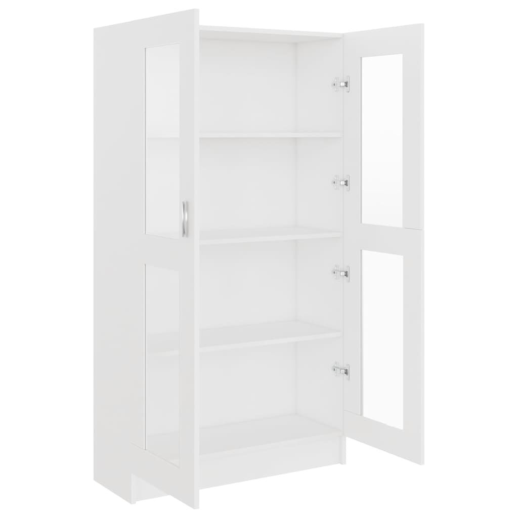 vidaXL Βιτρίνα Λευκή 82,5 x 30,5 x 150 εκ. Επεξ. Ξύλο