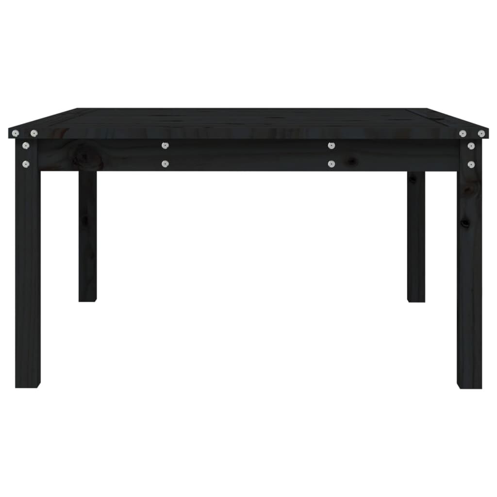 vidaXL Τραπέζι Κήπου Μαύρο 82,5x82,5x45 εκ. από Μασίφ Ξύλο Πεύκου