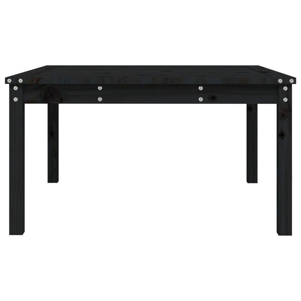 vidaXL Τραπέζι Κήπου Μαύρο 82,5x82,5x45 εκ. από Μασίφ Ξύλο Πεύκου