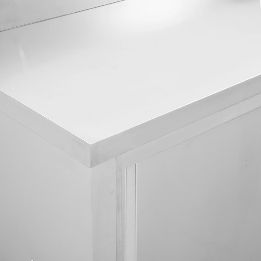 vidaXL Ερμάρια Συρόμενες Πόρτες 2 τεμ. 240x50x(95-97) εκ. Ανοξ. Ατσάλι