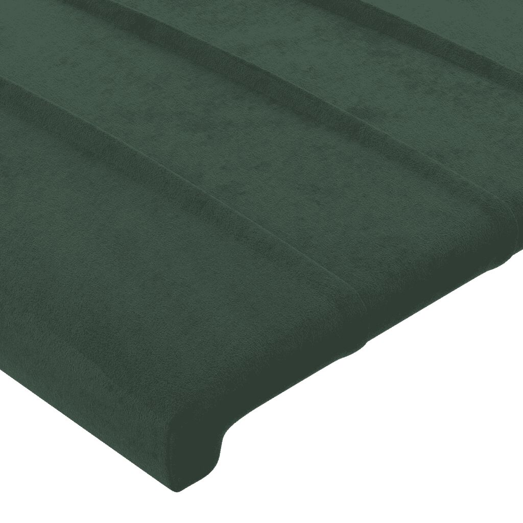 vidaXL Κρεβάτι Boxspring με Στρώμα Σκούρο Πράσινο 90x190 εκ. Βελούδινο