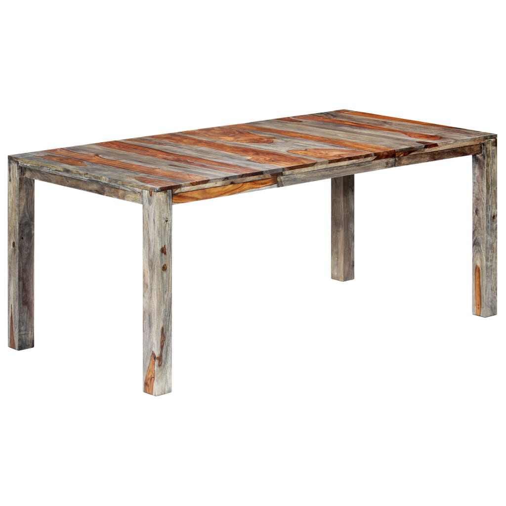 vidaXL Τραπεζαρία Γκρι 180 x 90 x 76 εκ. από Μασίφ Ξύλο Ακακίας