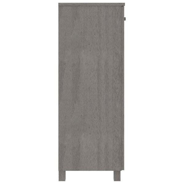 vidaXL Παπουτσοθήκη HAMAR Αν. Γκρι 85x40x108 εκ. Μασίφ Ξύλο Πεύκου