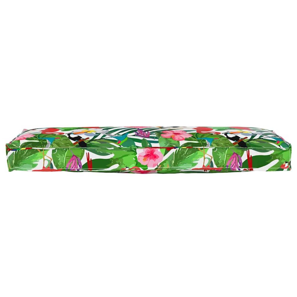 vidaXL Μαξιλάρι παλέτας για πάγκο Floral Πολύχρωμο 120 x 40 x 8 εκ