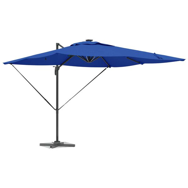 vidaXL Καντιλέβερ Ρόμα Παράσολ με LED Γαλάζιο – 286 x 285 x 270 cm, Αλουμίνιο.