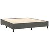 vidaXL Κρεβάτι Boxspring με Στρώμα Σκούρο Γκρι 180x200 εκ. Βελούδινο