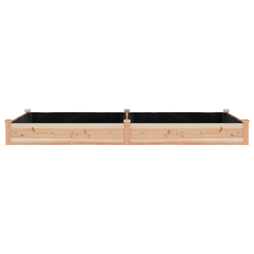 vidaXL Ζαρντινιέρα Υπερυψ. με Επένδυση 240x120x25εκ. Μασίφ Ξύλο Ελάτης