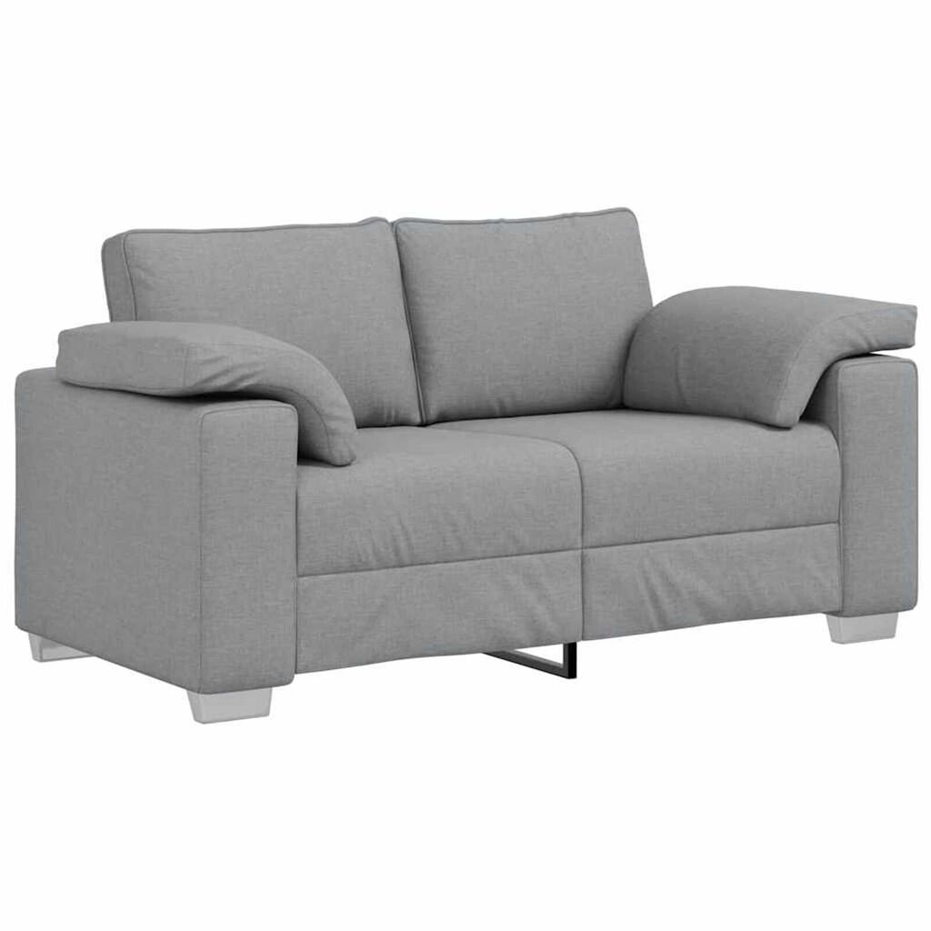 vidaXL Καναπές με μαξιλάρι Ανοιχτό γκρι 160 x 77 x 82 εκ ύφασμα
