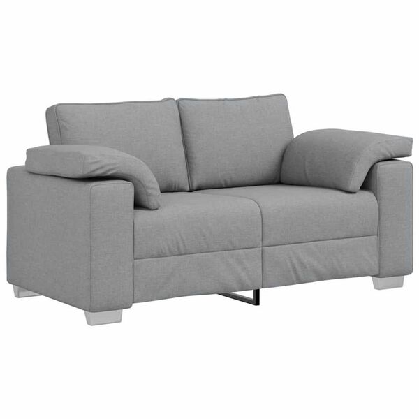 vidaXL Καναπές με μαξιλάρι Ανοιχτό γκρι 160 x 77 x 82 εκ ύφασμα