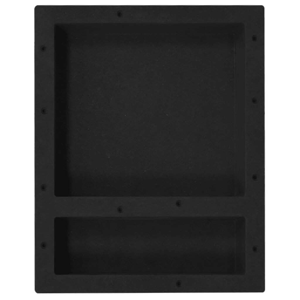 vidaXL Ράφι Ντουζιέρας με 2 Τμήματα Μαύρο Ματ 41 x 51 x 10 εκ.
