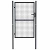 vidaXL Πόρτα Κήπου με Πλέγμα Γκρι 100x150 εκ. από Γαλβανισμένο Ατσάλι